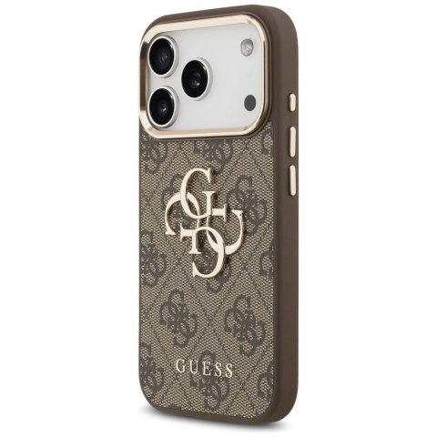Guess nakładka 4G Big 4G Classic Logo do iPhone 18 Pro / iPhone 17 Pro brązowa