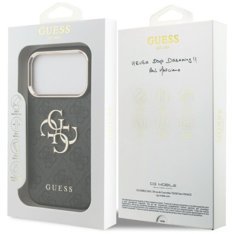 Guess nakładka 4G Big 4G Classic Logo do iPhone 18 Pro / iPhone 17 Pro czarna