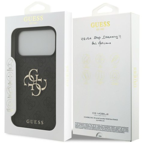 Guess nakładka 4G Big Logo do iPhone 18 Pro Max / iPhone 17 Pro Max czarna