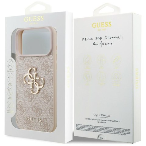 Guess nakładka 4G Big Logo do iPhone 18 Pro Max / iPhone 17 Pro Max różowa