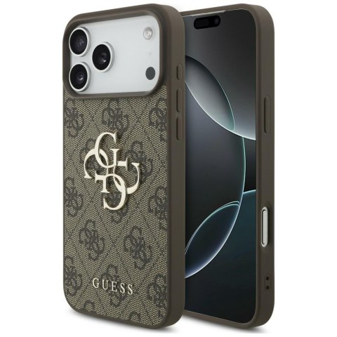 Guess nakładka 4G Big Logo do iPhone 18 Pro / iPhone 17 Pro brązowa