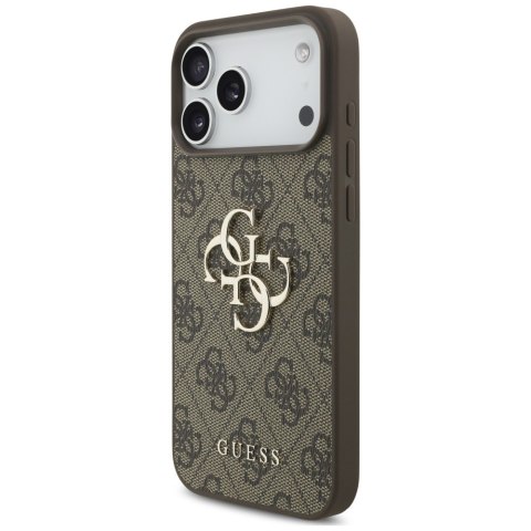 Guess nakładka 4G Big Logo do iPhone 18 Pro / iPhone 17 Pro brązowa