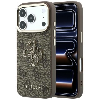 Guess nakładka 4G & Big Resin Logo do iPhone 18 Pro / iPhone 17 Pro brązowa