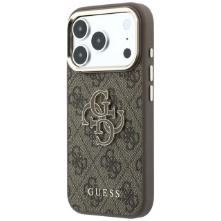 Guess nakładka 4G & Big Resin Logo do iPhone 18 Pro / iPhone 17 Pro brązowa