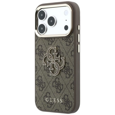 Guess nakładka 4G & Big Resin Logo do iPhone 18 Pro / iPhone 17 Pro brązowa