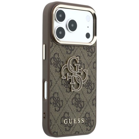 Guess nakładka 4G & Big Resin Logo do iPhone 18 Pro / iPhone 17 Pro brązowa