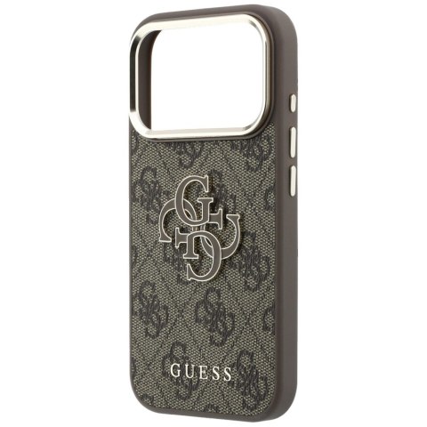 Guess nakładka 4G & Big Resin Logo do iPhone 18 Pro / iPhone 17 Pro brązowa