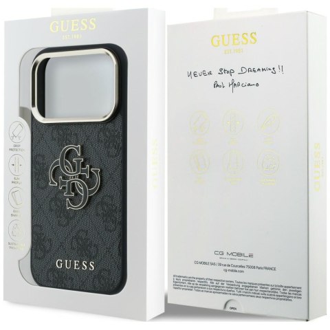 Guess nakładka 4G & Big Resin Logo do iPhone 18 Pro / iPhone 17 Pro czarna