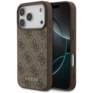 Guess nakładka 4G Classic do iPhone 18 Pro / iPhone 17 Pro brązowa
