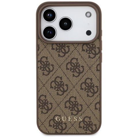 Guess nakładka 4G Classic do iPhone 18 Pro / iPhone 17 Pro brązowa