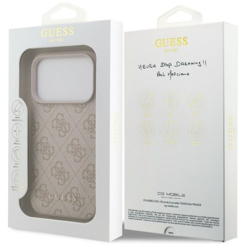 Guess nakładka 4G Classic do iPhone 18 Pro / iPhone 17 Pro różowa