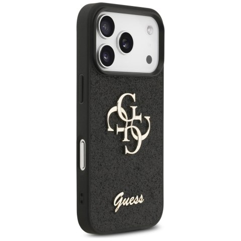 Guess nakładka Fixed Glitter Big 4G do iPhone 18 Pro / iPhone 17 Pro czarna
