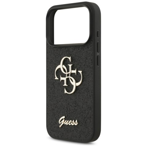 Guess nakładka Fixed Glitter Big 4G do iPhone 18 Pro / iPhone 17 Pro czarna