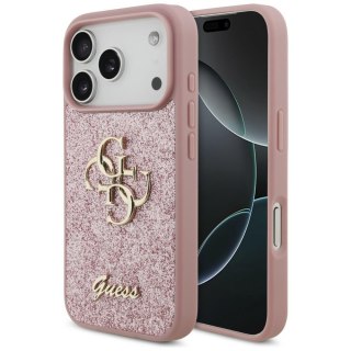 Guess nakładka Fixed Glitter Big 4G do iPhone 18 Pro / iPhone 17 Pro różowa