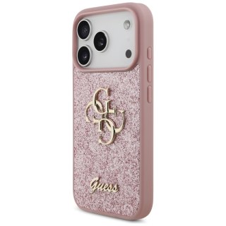 Guess nakładka Fixed Glitter Big 4G do iPhone 18 Pro / iPhone 17 Pro różowa
