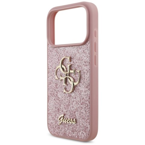 Guess nakładka Fixed Glitter Big 4G do iPhone 18 Pro / iPhone 17 Pro różowa