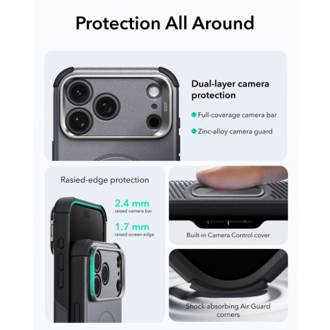 ESR CYBER TOUGH KICKSTAND MAGSAFE IPHONE 17 PRO MAX / 18 PRO MAX GREY