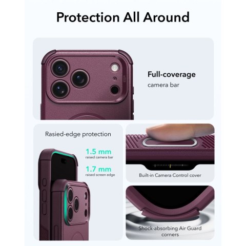 ESR CYBER TOUGH MAGSAFE IPHONE 17 PRO MAX / 18 PRO MAX DEEP BURGUNDY
