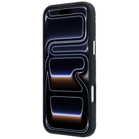 Etui Karl Lagerfeld Grained Allover Logo Metal Elongated MagSafe do iPhone 18 Pro Max / 17 Pro Max czarny