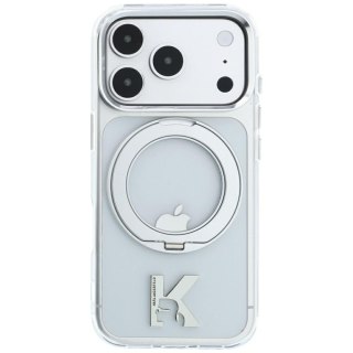 Etui Karl Lagerfeld IML Ring Stand 360 Kameo Metal MagSafe do iPhone 18 Pro / 17 Pro przezroczysty