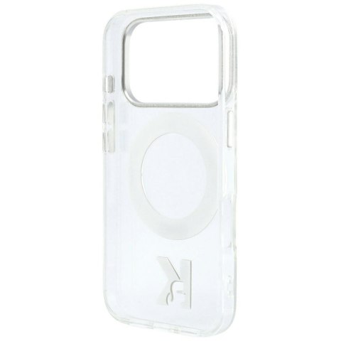Etui Karl Lagerfeld IML Ring Stand 360 Kameo Metal MagSafe do iPhone 18 Pro Max / 17 Pro Max przezroczysty