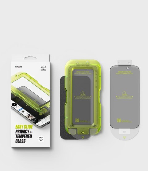 SZKŁO PRYWATYZUJĄCE RINGKE EASY SLIDE 2-PACK IPHONE 18 PRO MAX PRIVACY