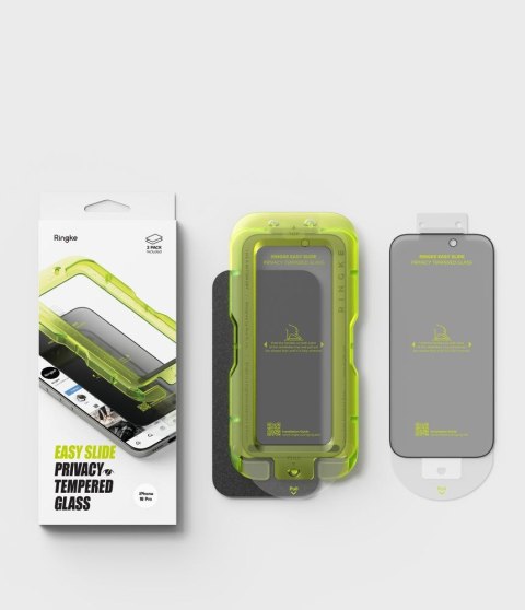 SZKŁO PRYWATYZUJĄCE RINGKE EASY SLIDE 2-PACK IPHONE 18 PRO PRIVACY