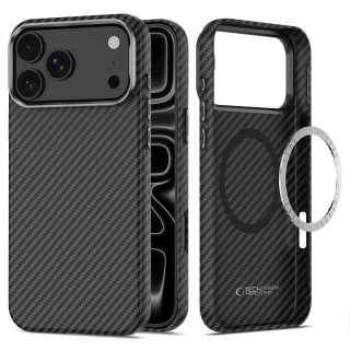 TECH-PROTECT ION CARBON MAGSAFE IPHONE 17 PRO / 18 PRO BLACK/SILVER