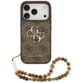 Etui Guess 4G Strap 4G Classic Logo do iPhone 18 Pro / 17 Pro brązowy