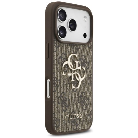 Etui Guess 4G Strap 4G Classic Logo do iPhone 18 Pro / 17 Pro brązowy