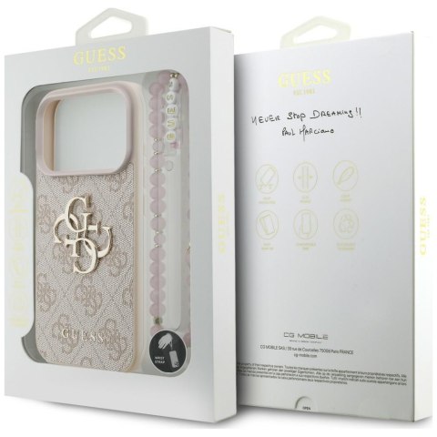 Etui Guess 4G Strap 4G Classic Logo do iPhone 18 Pro / 17 Pro różowy