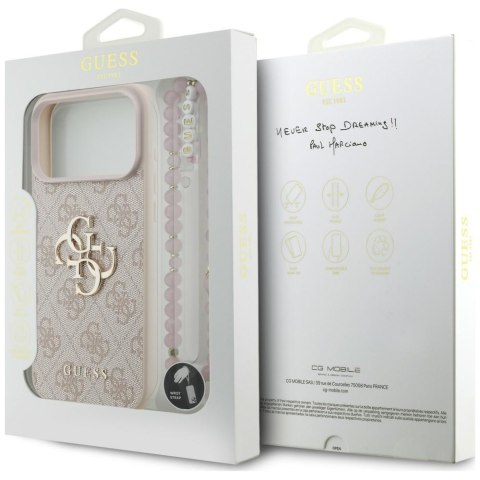 Etui Guess 4G Strap 4G Classic Logo do iPhone 18 Pro Max / 17 Pro Max różowy