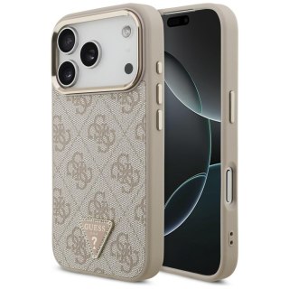 Etui Guess 4G Triangle Logo MagSafe do iPhone 18 Pro / 17 Pro różowy złoty
