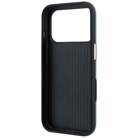 Etui Guess Grained & Big Resin Logo do iPhone 18 Pro Max / 17 Pro Max niebieski