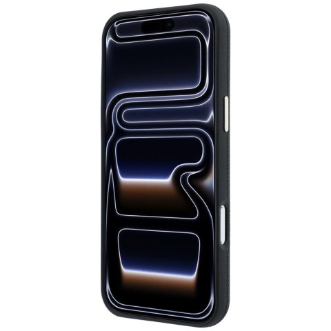 Etui Guess Grained Round Strass Logo MagSafe do iPhone 18 Pro Max / 17 Pro Max czarny