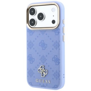 Etui Guess Peony 4G Small Logo MagSafe do iPhone 18 Pro Max / 17 Pro Max jasnoniebieski
