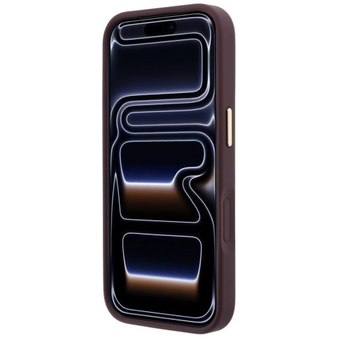 Etui Guess Ring Stand 360 Grained Classic Logo MagSafe do iPhone 18 Pro Max / 17 Pro Max burgundowy