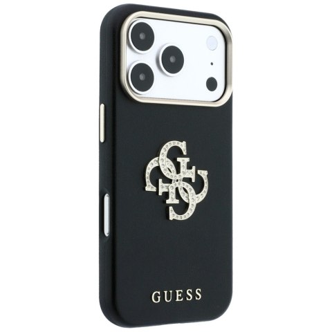 Etui Guess Smooth & Big Strass Logo do iPhone 18 Pro / 17 Pro czarny