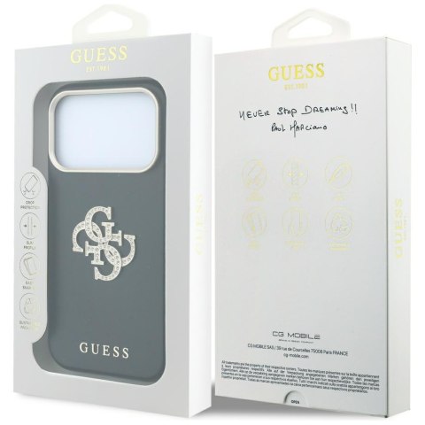 Etui Guess Smooth & Big Strass Logo do iPhone 18 Pro Max / 17 Pro Max czarny
