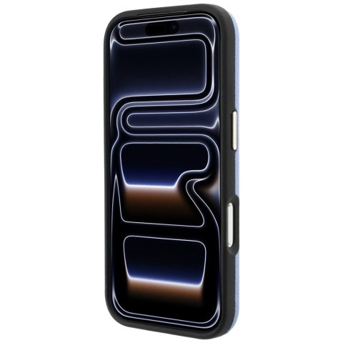 Etui Karl Lagerfeld Grained with Resin Signature Logo MagSafe do iPhone 18 Pro / 17 Pro jasnoniebieski