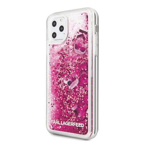 Karl Lagerfeld nakładka do iPhone 11 Pro Max KLHCN65ROPI różowo-złota hard case Glitter
