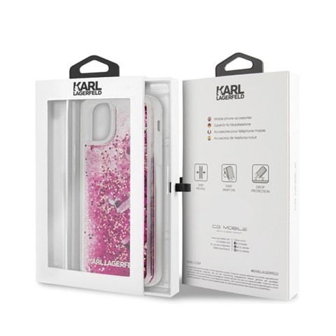 Karl Lagerfeld nakładka do iPhone 11 Pro Max KLHCN65ROPI różowo-złota hard case Glitter