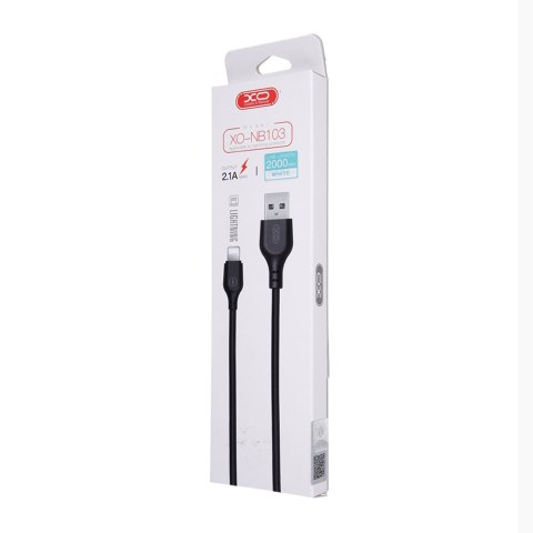 XO kabel NB103 USB - Lightning 2,0 m 2,1A biały XO kabel NB103 USB - Lightning 2,0 m 2,1A biały
