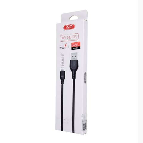 XO kabel NB103 USB - Lightning 2,0 m 2,1A czarny XO kabel NB103 USB - Lightning 2,0 m 2,1A czarny