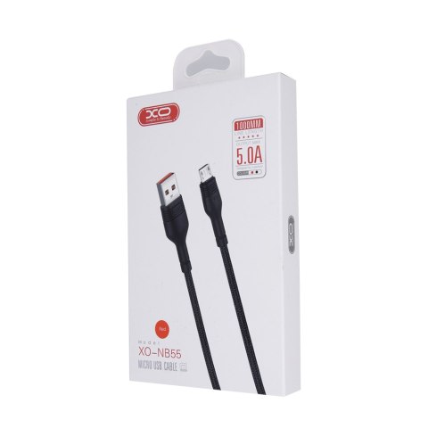 XO kabel NB55 USB - microUSB 1,0 m 5A czarny XO kabel NB55 USB - microUSB 1,0 m 5A czarny