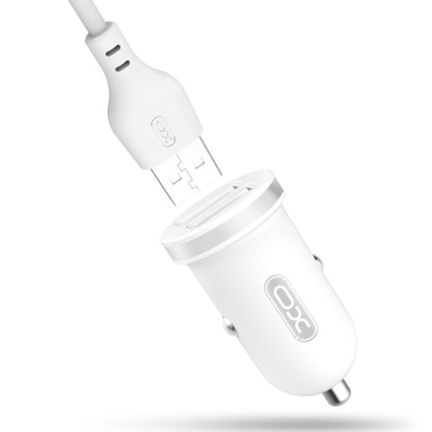 XO ładowarka samochodowa TZ08 2x USB 2,1A biała + kabel Lightning XO ładowarka samochodowa TZ08 2x USB 2,1A biała + kabel Lightning