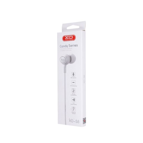 XO słuchawki przewodowe S6 jack 3,5mm dokanałowe białe XO słuchawki przewodowe S6 jack 3,5mm dokanałowe białe