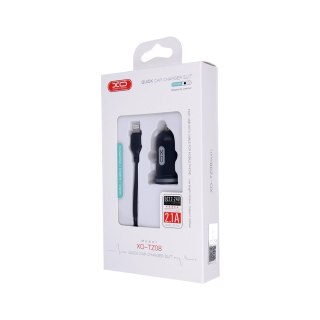 ŻXO ładowarka samochodowa TZ08 2x USB 2,1A czarna + kabel Lightning
