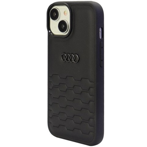 Audi nakładka do iPhone 13 / 14 / 15 6,1" AU-TPUPCIP15-GT/D2-BK czarna hardcase GT Synthetic Leather Audi nakładka do iPhone 13 / 14 / 15 6,1" AU-TPUPCIP15-GT/D2-BK czarna hardcase GT Synthetic Leather