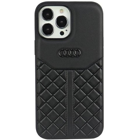 Audi nakładka do iPhone 13 Pro Max 6,7" AU-TPUPCIP13PM-Q8/D1-BK czarna hardcase Genuine Leather Audi nakładka do iPhone 13 Pro Max 6,7" AU-TPUPCIP13PM-Q8/D1-BK czarna hardcase Genuine Leather
